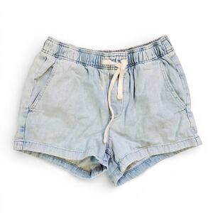 GAP Denim Jean Shorts Generation Good Pull-On Drawstring Light Wash